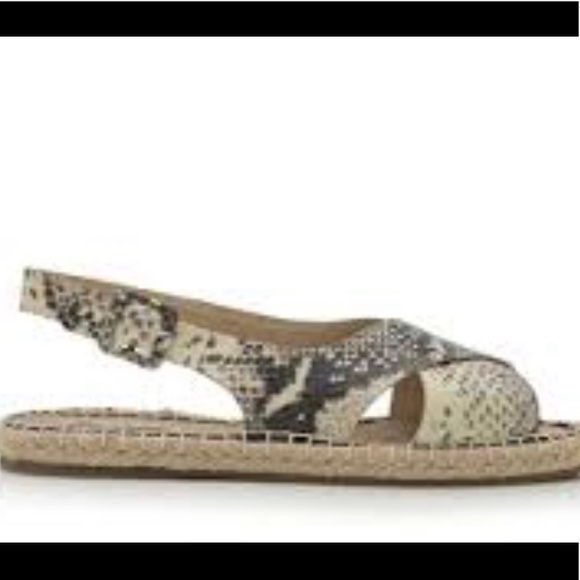 Pour La Victoire Beige Snake Embossed Olivia Espadrille Sandal - Picture 7 of 13